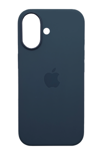 Силиконовый чехол with MagSafe для iPhone 17 midnight blue 1:1 Smart animation с кнопкой