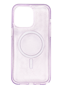 Чехол TPU Galaxy Sparkle MagSafe для iPhone 14 Pro Max purple+glitter