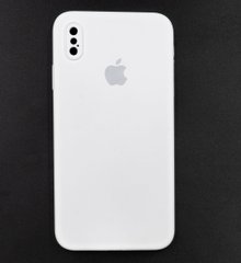 Силіконовий чохол Full Cover Square для iPhone XS Max white Full Camera