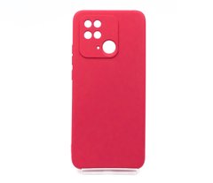 Силіконовий чохол Full Cover для Xiaomi Redmi 10C rose red Full Camera без logo