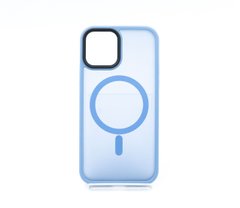 Чохол TPU+PC Metal Buttons with MagSafe Colorful для iPhone 12/12 Pro blue
