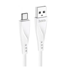USB кабель Hoco DU16 silica gel charging data cable for Type-C 3.0A 1m white