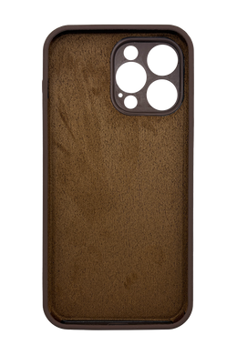 Силіконовий чохол Full Cover для iPhone 14 Pro Max brown Full Camera