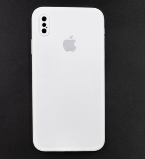 Силиконовый чехол Full Cover Square для iPhone XS Max white Full Camera