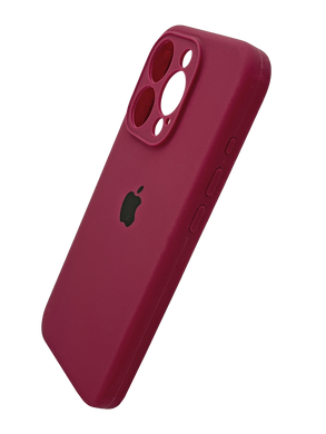 Силіконовий чохол Full Cover для iPhone 15 Pro Max marsala Full Camera