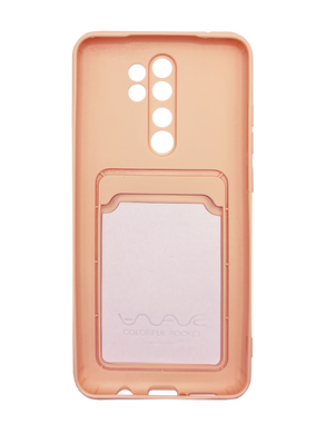 Силіконовий чохол WAVE Colorful Pocket для Xiaomi Redmi Note 8 pro pale pink Full Camera