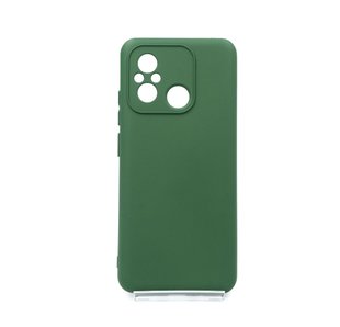 Силіконовий чохол Full Cover для Xiaomi Redmi 12C dark green Full Camera без logo