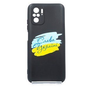 Силиконовый чехол Soft Feel MyPrint для Xiaomi Redmi Note 10/10S Слава Україні, black Full Camera