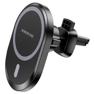 Автотримач Borofone BH201 magnetic wireless fast charging 5W/7.5W/10W/15W black