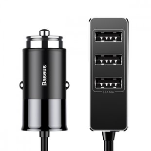 Автомобильное зарядное устройство Baseus Enjoy Together Four Interfaces 5.5 A 4USB black