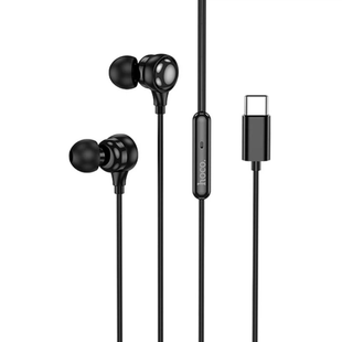 Наушники проводные Hoco M116 Benevolent universal digital earphones with microphone iP black