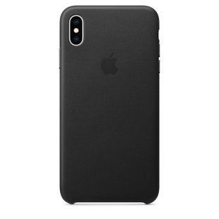 Силіконовий чохол Leather для iPhone XS Max black