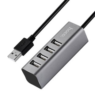 USB Hub Hoco HB1 4USB 2.0/5V/0,5A/480Mbps/0,8m Tarnish