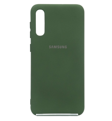 Силиконовый чехол Full Cover для Samsung A30s/A50/A50s dark green My Color