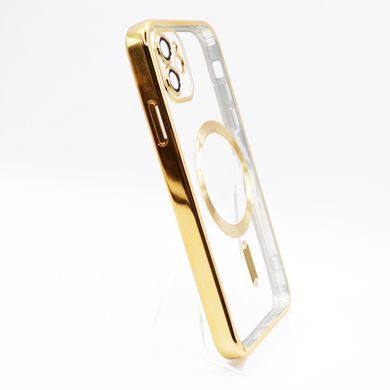 Чохол TPU Metallic Full Camera with Magsafe для iPhone 11 gold Full Camera