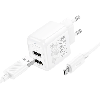 Сетевое зарядное устройство Hoco CS51A Surplus PD25W 2USB+ micro white