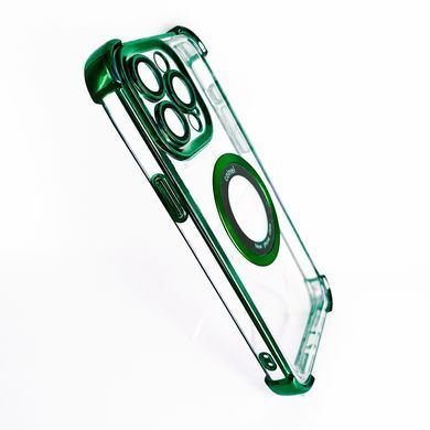 Силіконовий чохол Glossy with MagSafe для iPhone 15 Pro Max green