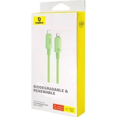 USB кабель Baseus Habitat Series Fast Charging Type-C to Lightning 20W 1m green
