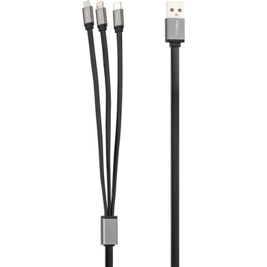 USB кабель Gelius Pro Squid GP-UC102 3in1 Micro/Lightning/Type-C 12W 1m black