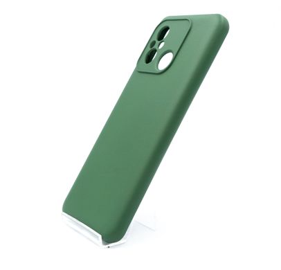 Силіконовий чохол Full Cover для Xiaomi Redmi 12C dark green Full Camera без logo