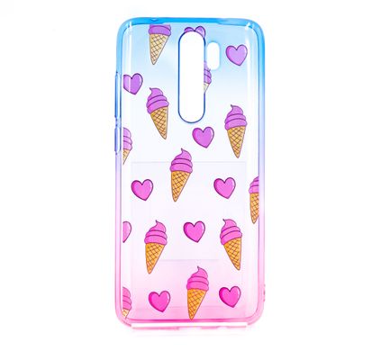 Силіконовий чохол WAVE Sweet&Asid Case для Xiaomi Redmi Note 8 Pro (TPU) blue/pink/ice cream