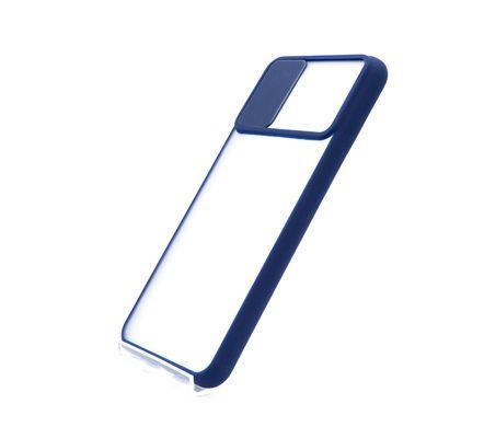 TPU чохол Camshield mate для Samsung A03 blue шторка/захист камери