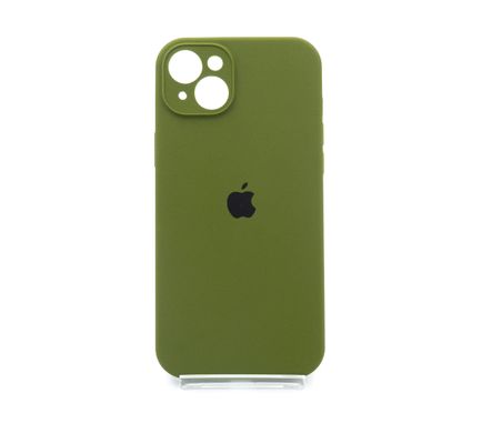 Силіконовий чохол Full Cover для iPhone 15 Plus dark olive (virid) Full Camera
