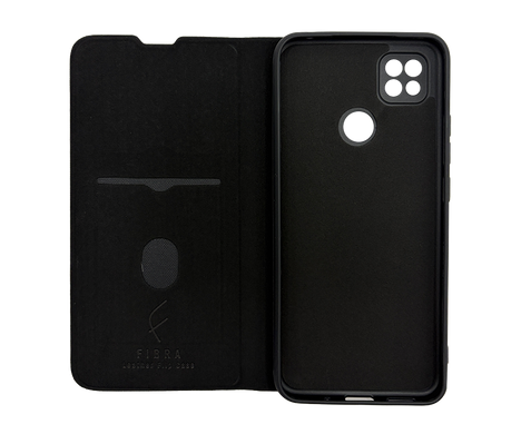 Чохол книжка FIBRA (рельєф) для Xiaomi Redmi 9C/10A black Full Camera