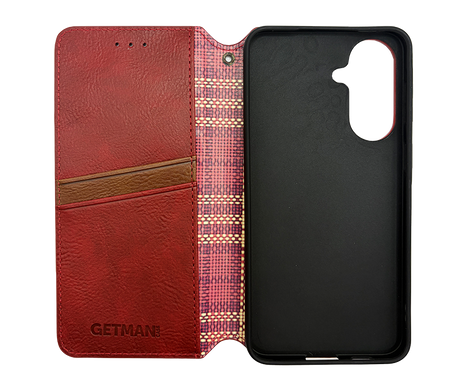 Чехол-книжка кожа для Samsung A57 5G red Getman Cubic PU