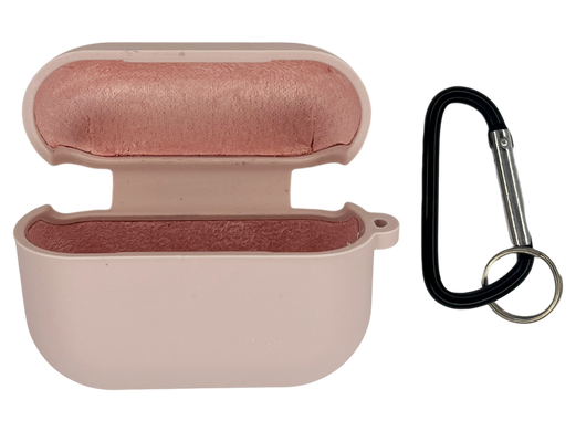 Чохол for AirPods Pro 2 силіконовий pink sand з мікрофіброю