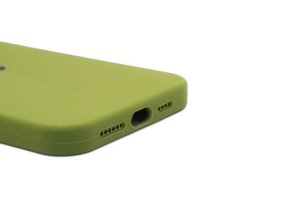 Силіконовий чохол Full Cover для iPhone 15 Plus dark olive (virid) Full Camera
