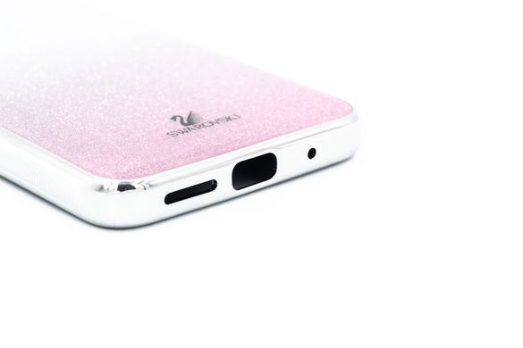 Чохол TPU+Glass для Xiaomi Redmi 10 pink Swarovski Full Camera