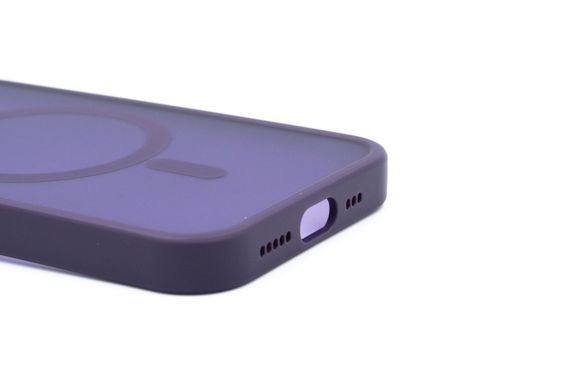 Чохол TPU+PC Metal Buttons with MagSafe Colorful для iPhone 15 Pro dark violet