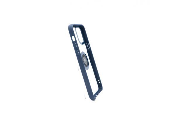 TPU+PC чохол Deen CrystalRing з магнітом для iPhone 12 Pro clear/blue