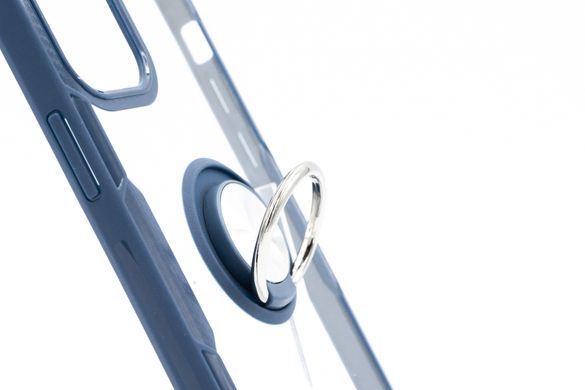TPU+PC чохол Deen CrystalRing з магнітом для iPhone 12 Pro clear/blue