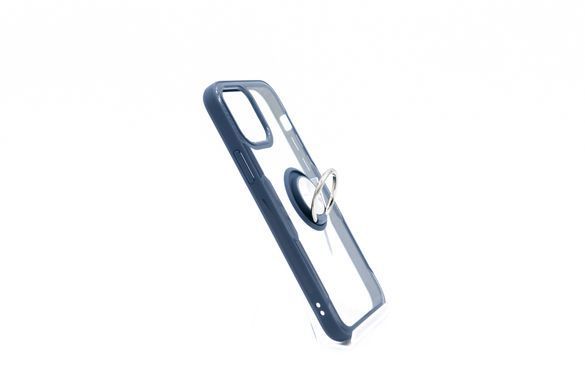 TPU+PC чохол Deen CrystalRing з магнітом для iPhone 12 Pro clear/blue