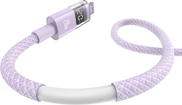 Кабель Baseus Display 2 Fast Charging Type-C to Lightning 20W 1m purple
