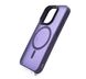 Чохол TPU+PC Metal Buttons with MagSafe Colorful для iPhone 15 Pro dark violet
