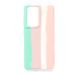 Силиконовый чехол Full Cover для Samsung S21 Ultra Rainbow №4 (mint/pink)