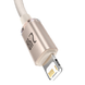 USB кабель Baseus Crystal Shine Series Lightning 2.4A 1.2m (CAJY001104) pink