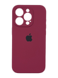 Силіконовий чохол Full Cover для iPhone 15 Pro Max marsala Full Camera