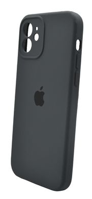 Силіконовий чохол Full Cover для iPhone 12 midnight black Full Camera