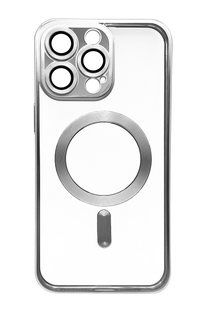 Чохол Metal Matte with MagSafe для iPhone 15 Pro Max white titanium Full Camera