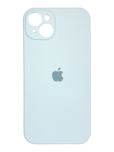 Силіконовий чохол Full Cover для iPhone 15 Plus light blue Full Camera