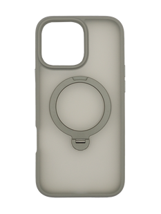 Чохол TPU+PC Metal Buttons with MagSafe Colorful HQ Ring для iPhone 16 Pro Max grey
