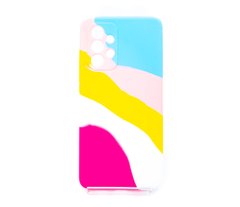 Силіконовий чохол Full Cover для Samsung A53 5G Rainbow blue/hot pink Full Camera без logo