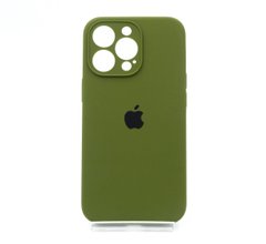 Силіконовий чохол Full Cover для iPhone 13 Pro olive Full Camera