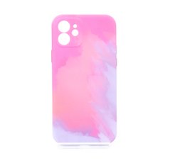 Силіконовий чохол WAVE Watercolor для iPhone 12 pink/purple (TPU)
