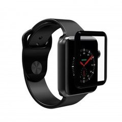 Защитное 4D стекло Люкс для часов Apple Watch 42mm 0,3mm black