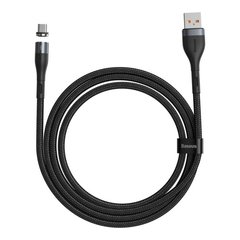 USB кабель Baseus Zinc Magnetic Safe Fast Chardingm micro 2.1A 1m gray/black